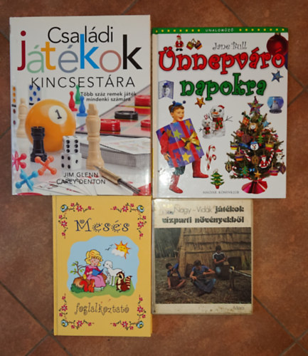 Jane Bull, Glenn Jim Nagy Mari-Vid�k Istv�n - 4 foglalkoztat� k�nyv az �v 365 napj�ra:  J�t�kok v�zparti n�v�nyekb�l, Mes�s foglalkoztat�, �nnepv�r� �nnepnapokra, Csal�di j�t�kok kincsest�ra