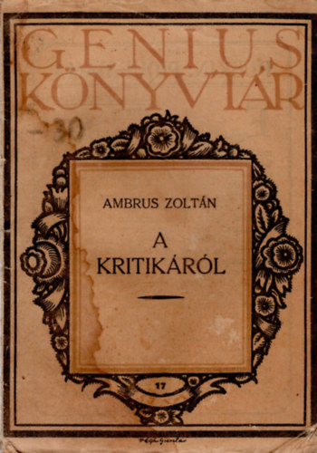 Ambrus Zolt�n - A kritik�r�l