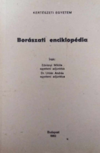 Dr. Urbn Andrs Edelnyi Mikls - Borszati enciklopdia