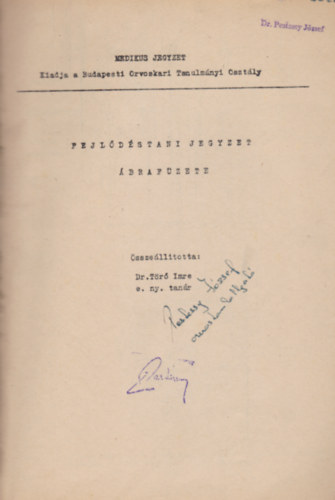 Fejl�d�stani jegyzet �braf�zete