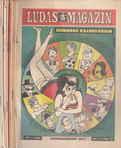 Tabi L�szl�  (f�szerk.) - 11 db. Ludas magazin 1971. (hi�ny: 8. sz�m)