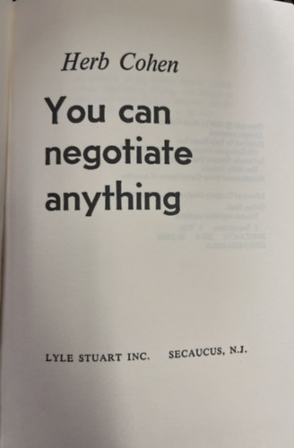 Herb Cohen - You can negotiate anything