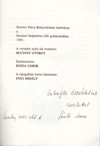 L�szl� Anna Temesv�ry Kriszta - T�z vers -T�z rajz dedik�lt