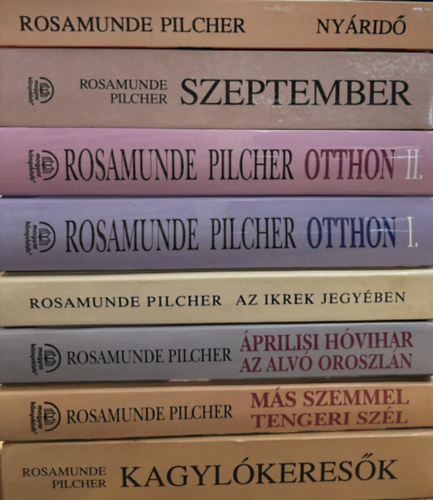 Rosamund Pilcher - 7 db-os k�nyvcsomag: Ny�rid� / Szeptember / Otthon I-II. / Az ikrek jegy�ben / �prilisi h�vihar - Az alv� oroszl�n / M�s szemmel - Tengeri sz�l / Kagyl�keres�k