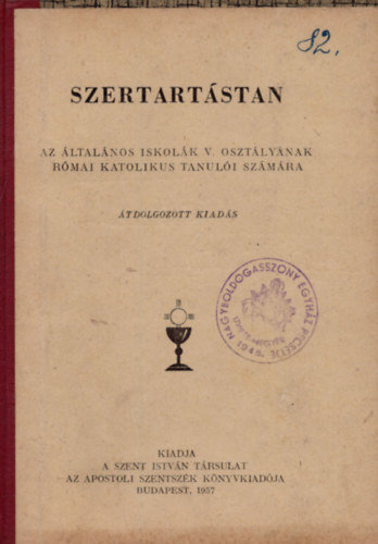 Szertartstan az ltalnos iskolk V. osztlynak rmai katolikus tanuli szmra