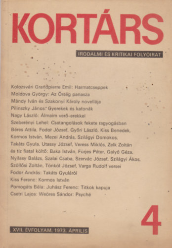 Kort�rs 4 XVII. 1973. �prilis