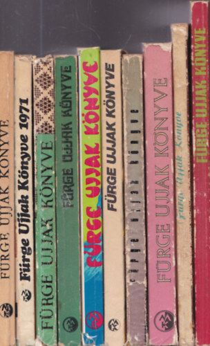 10 db. F�rge Ujjak K�nyvek - 1963, 1965, 1966, 1968, 1969, 1970, 1971, 1973, 1977, 1978