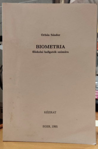 Orb�n S�ndor - Biometria