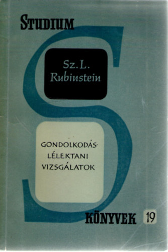Sz. L. Rubinstein - Gondolkodsllektani vizsglatok