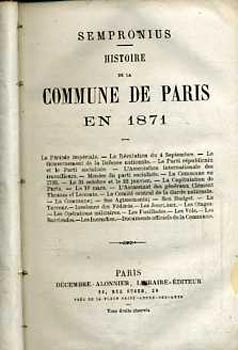 Sempronius - Histoire de la Commune de Paris (En 1871)