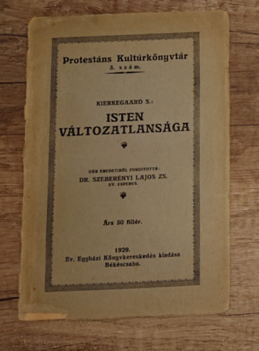 S. Kierkegaard - Isten vltozatlansga
