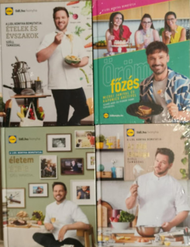 Lidl szak�csk�nyv csomag. - �telek �s �vszakok + �r�m a f�z�s + Az �tel iskol�ja + �letem �telei