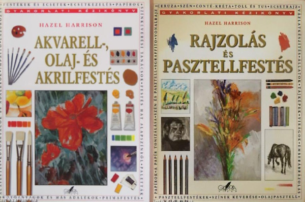 Hazel Harrison - Akvarell-, olaj- s akrilfests + Rajzols s pasztellfests (2 ktet )