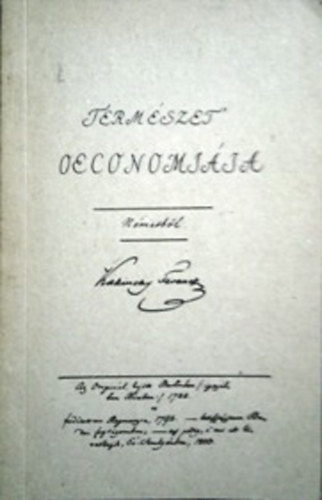 Kazinczy Ferenc - Term�szet oeconomi�ja