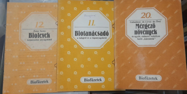 Galambosi-Dr. Lévai-Dr. Őrsi Peter Sowa - 3 db Biofüzetek: Biolevek, Biotanácsadó, Mérgező növények