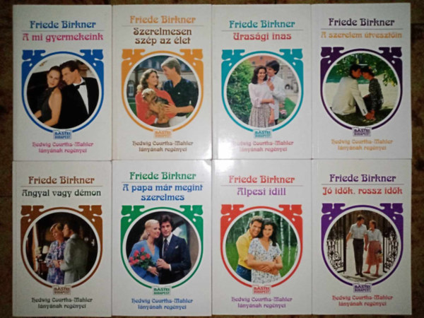 Friede Birkner - Friede Birkner könyvcsomag 8db (Hedwig Courths-Mahler lányának regényei) A mi gyermekeink / Szerelmesen szép az élet / Urasági inas / A szerelem útvesztőin / Angyal vagy démon / A papa már megint szerelmes / Alpesi idill / Jó idők, rossz