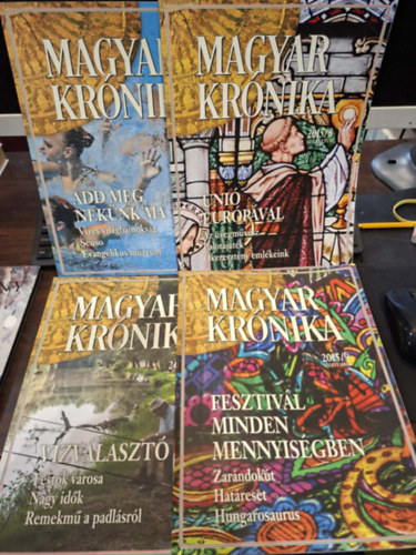 Bencsik G�bor  (szerk.) - 4 db Magyar Kr�nika (sz�rv�nysz�mok): 2017/8 augusztus, 2015/8 augusztus, 2015/9 szeptember, 2016/8 augusztus