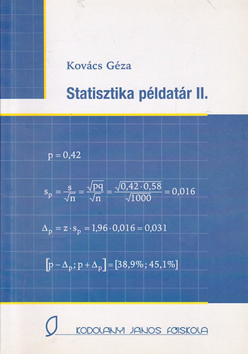 Kovcs Gza - Statisztika pldatr II.