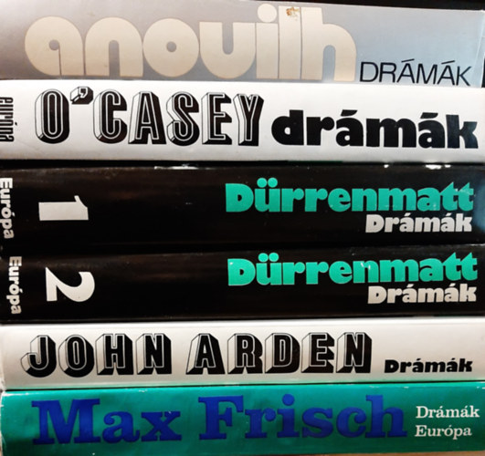 Drma knyvcsomag - 6 db: Anouilh, O'Casey, Drrenmatt I-II, Arden,Frisch