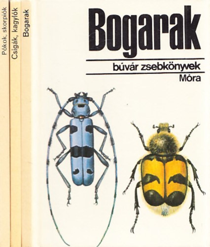 3 db Bvr Zsebknyvek ktet: Bogarak + Csigk, kagylk + Pkok, skorpik