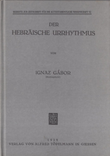 Ignaz Gábor - Der Hebräische Urrhythmus