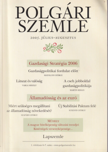 Dr. Szennyessy Judit Gorka Sebesty�n - Polg�ri Szemle 2005. j�lius-augusztus