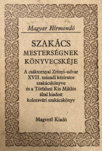 Szakcs mestersgek knyvecskje (Magyar Hrmond)