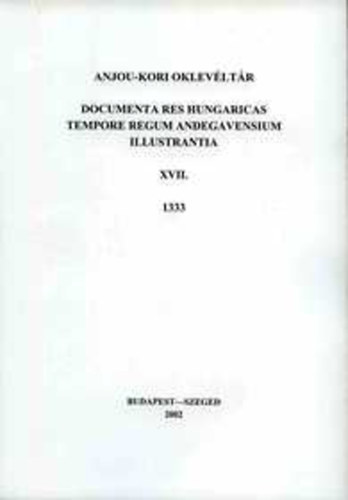 Anjou-kori oklev�lt�r XVII. 1333