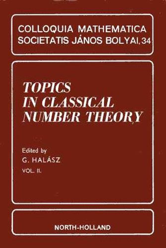 G. Halsz - Topics in Classical Number Theory I-II.