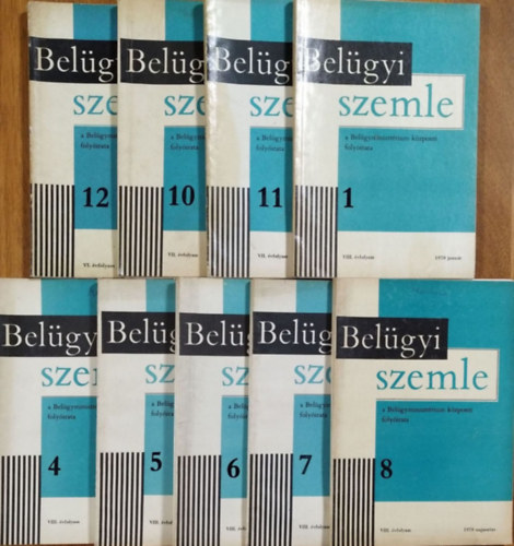 D�ri P�l  (f�szerk.) - Bel�gyi Szemle, 1968-1970 - 9 sz�rv�nysz�m