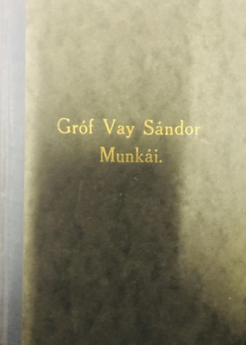 Grf Vay Sndor - Udvari dmk leveleibl