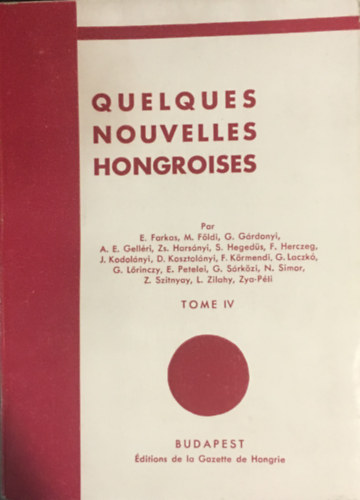 Quelques Nouvelles Hongroises