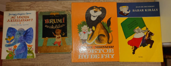 Bodó Béla, Gennagyij Mihajlovics Ciferov, Kornyej Csukovszkij Jean de Brunhoff - 3 klasszikus mesekönyv állatokkal a főszetrepben: Brumi azz iskolában, Mi legyen a kiselefánt?, DoktorHű de fáy,