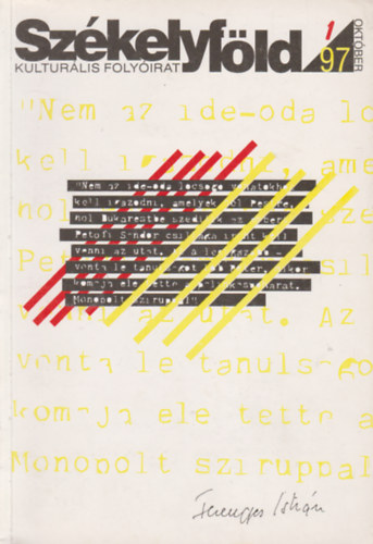 Farkas Árpád (szerk.) - Székelyföld - Kultúrális folyóirat 1997. október, 1. szám