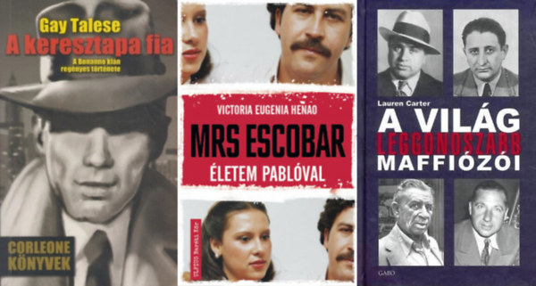 Victoria Eugenia Henao, Gay Talese Lauren Carter - 3 m maffizkrl:  A vilg leggonoszabb maffizi + Mrs. Escobar - letem Pablval + A keresztapa fia
