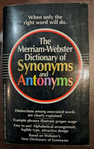 The Merriam-Webster Dictionary of Synonyms and Antonyms