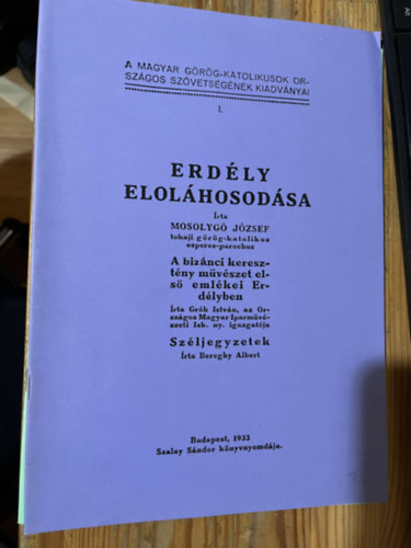 Mosolyg Jzsef - Erdly elolhosodsa