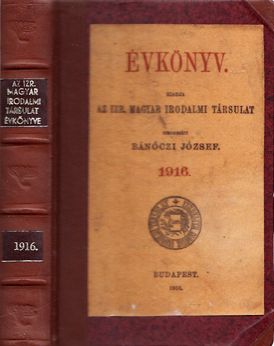 B�n�czi J�zsef  (szerk.) - Izraelita Magyar Irodalmi T�rsulat (IMIT) �vk�nyv 1916.