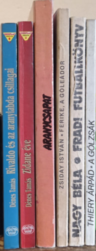 6 db knyv futball tmban: Dnes Tams:Rivaldo s az aranylabda csillagai+Zidane ve+Aranycsapat(Herndi Mikls szerk.)+Zsiday:Ferike,a gledor+Nagy Bla:Fradi Futballknyv+Thiery:A glzsk