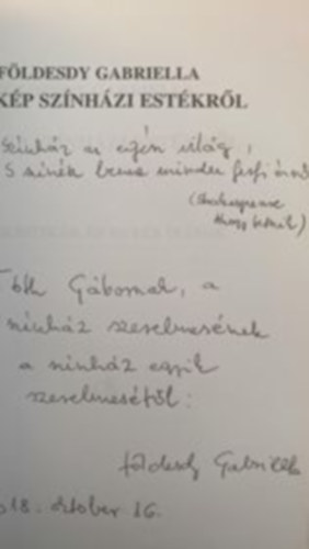 F�ldesdy Gabriella - K�rk�p sz�nh�zi est�kr�l