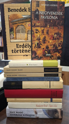 Bartos Tibor , Passuth L�szl�, Benedek Istv�n, Benedek  Elek, Ill�s Endre, J�kai M�r, Kar�csony Ben�, Nagy Band� Andr�s, Nyerges Andr�s Kosztol�nyi Dezs� (szerk.) - 11 db magyar irodalmi reg�ny, K�NYVMENT� AJ�NLAT: K�nai kancs�, L�szl�, V�z t�kr�re kr�nik�t �rni, P�rizsi szalonok, Erd�lyi t�rt�netek, Hamu, Stendhal, Rab R�by, Napos oldal, Andr�s k�nyve - Ford�tott teremt�s, A negyvenesek p