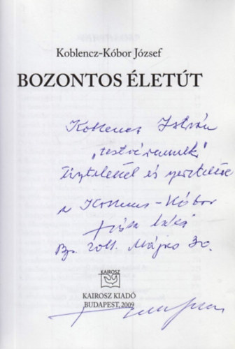 Koblencz-K�bor J�zsef - Bozontos �let�t