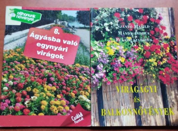 Dr. Mándy Andrea Szántó Matild - 2db kerti növényes könyv: Ágyasba való évelő növények+Virágágyi és balkonnövények