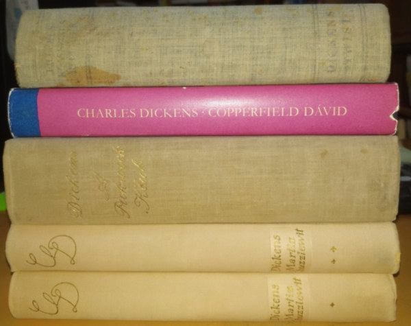 Charles Dickens - 5 db Charles Dickens: A Twist-gyerek kalandjai + Copperfield Dvid + A Pickwick Klub + Martin Chuzzlewit I.-II. (4 regny, 5 ktetben)