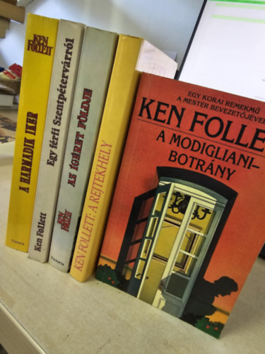 Ken Follett - 5db Ken Follett ktet, KNYVMENT AJNLAT: A harmadik iker+ Egy frfi Szentptervrrl+ Az gret fldje+ A rejtekhely+ A Modigliani-botrny
