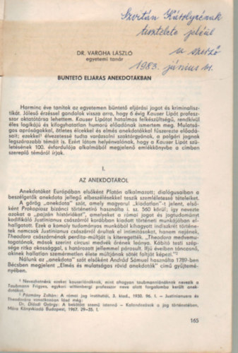 Dr. Vargha L�szl� - Kauser Lip�t eml�kk�nyv- K�l�nlenyomat