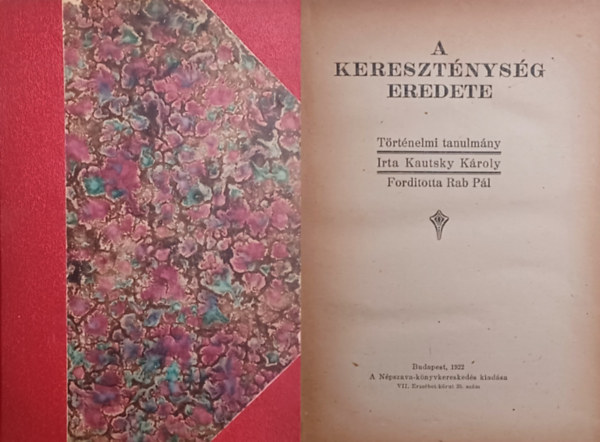 Kautsky K�roly - A kereszt�nys�g eredete