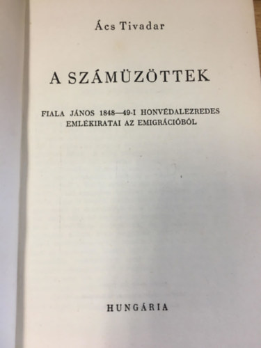 cs Tivadar - A szmzttek