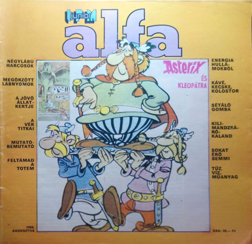 IPM Junior Alfa - VII. évf. 4. szám, 1985. augusztus: Asterix és Kleopátra