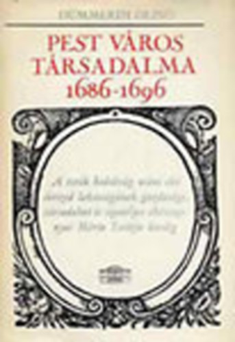 D�mmerth Dezs� - Pest v�ros t�rsadalma